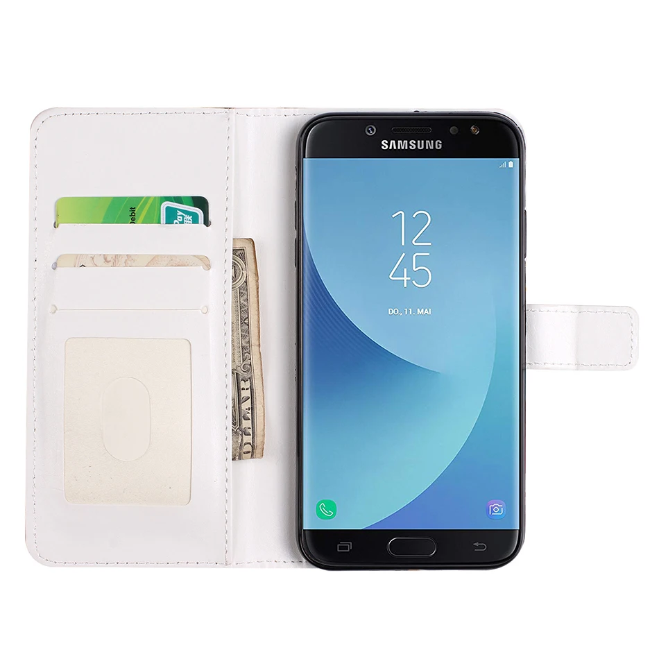 Модный узор чехол-кошелек для телефона для samsung Galaxy J7 Pro чехол J5 J3 6 J730F J530 J330F SM-j320F кожи(полиуретан) B146