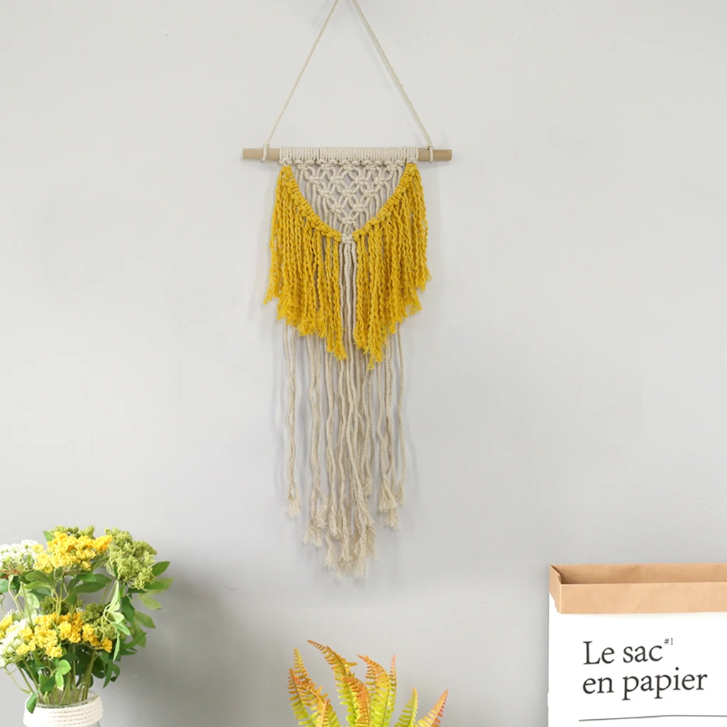 

Tapestry Wedding Tassel Macrame Wall Art Hanging Wall Tapestry Dip-dye Tapestry Home Decor Hanging Ornament