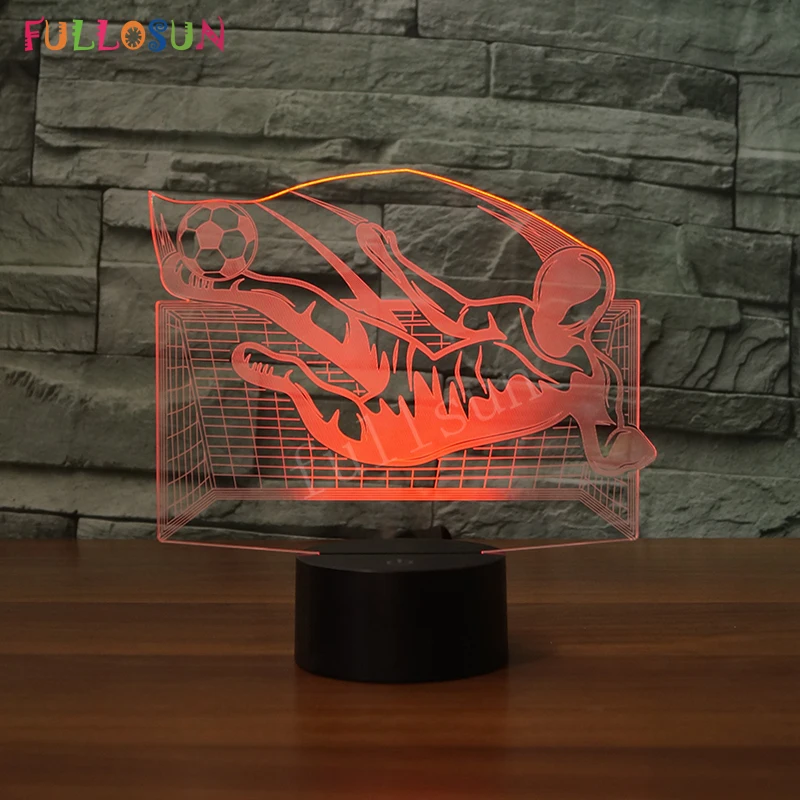 Дропшиппинг светодиодный ночник Играть Футбол 3D настольная лампа Новинка 3D Футбол Ночник для детей подарок для детей