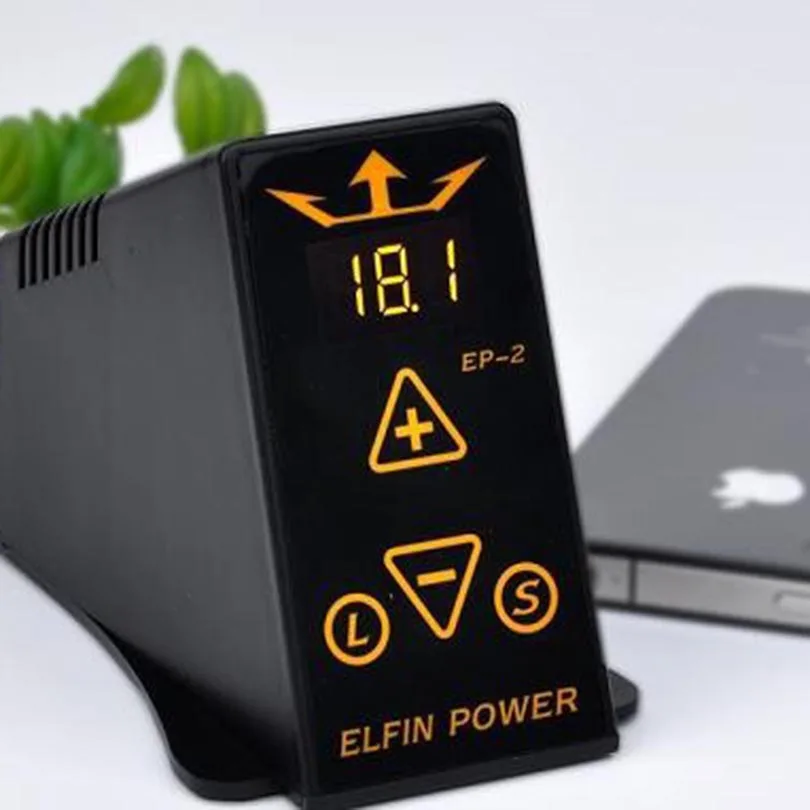Новое поступление ELFIN питания EP-2 питания для татуажа цифровой lcd черный источник питания для татуажа комплект