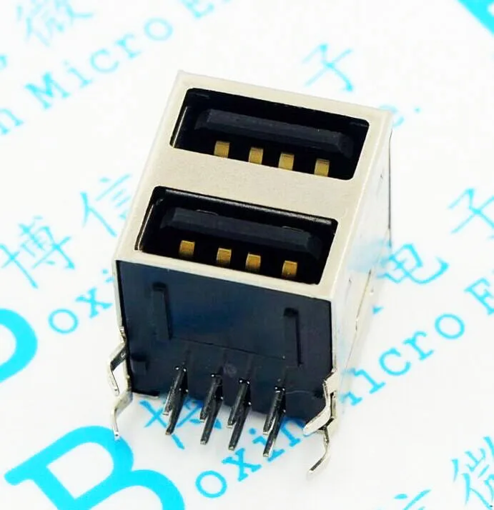 10 шт. двойной все-в-одном разъем USB Тип-90 градусов слой все включено Женский