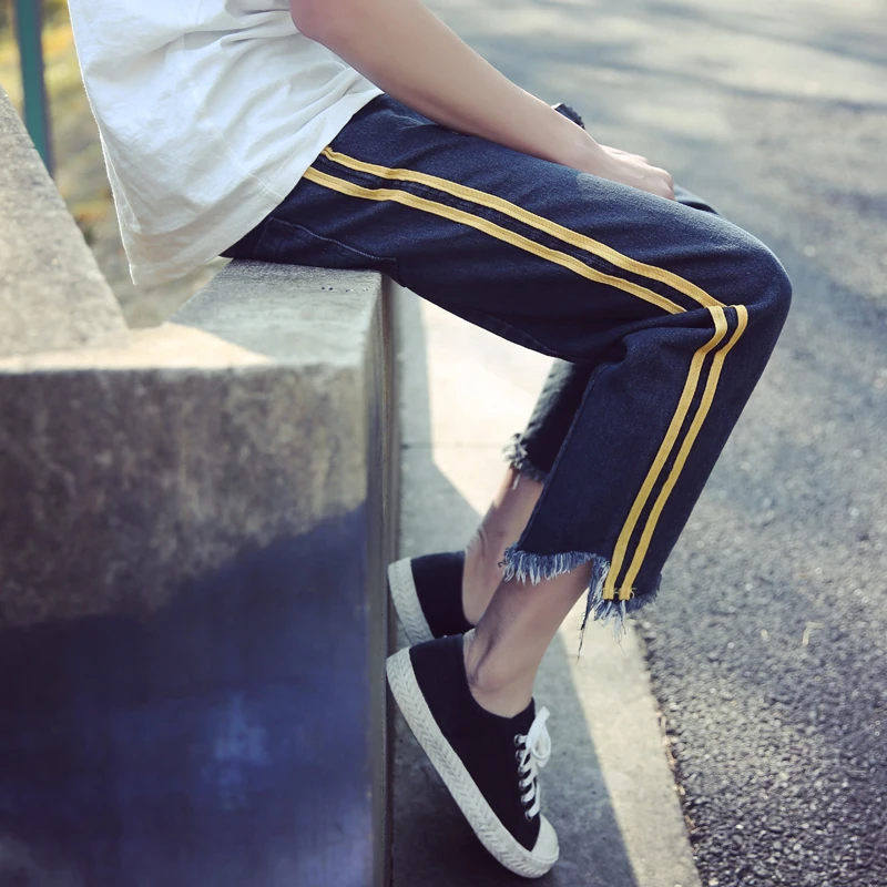 new summer brand Male Bottom Leg Broken Trouser Ankle-Length men baggy Blue Jeans ankle zipper hombre Haren Pants Man big size new summer brand Male Bottom Leg Broken Trouser Ankle-Length men baggy Blue Jeans ankle zipper hombre Haren Pants Man big size