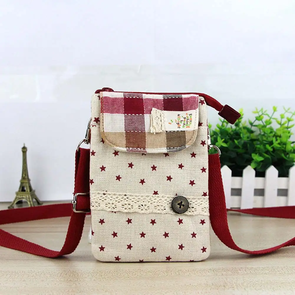 

Simple Fashion Ladies Small Phone Bag Floral Printed Crossbody Messenger Bag Women Girls Vintage Floral Flap Bags Popular FA$1