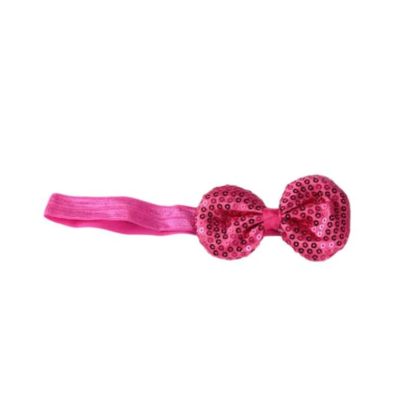 

New Solid Glitter Headbands Baby Girl Bow Elastic Hair Accessories for Kids Girls Hair Band Accessories Cheveu Headwear