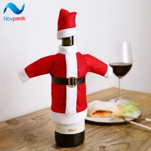 2 шт./компл.! Рождественское украшение крышка бутылки вина крышка шляпы набор кухонного декора для домашнего ужина вечерние подарок Санта-Клауса