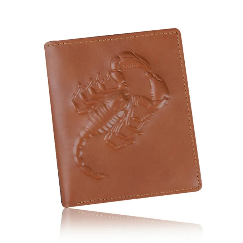100% top quality cowhide genuine leather men wallets