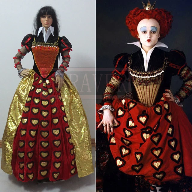 La Reine Rouge Cosplay Robe de Barrage, Costumes pour Adultes