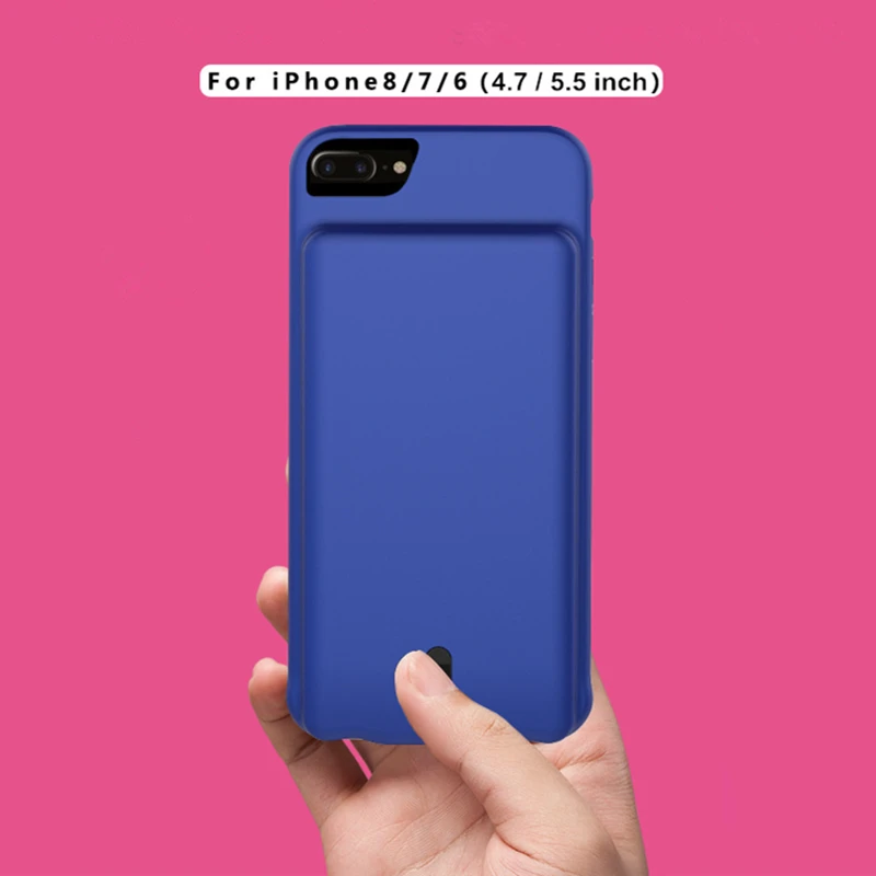 

Battery Charger Case For iPhone 7 8 6 6S Plus External Backup Power Bank Back Cover For iPhone 8 7 Plus 6S 6 Plus Battery Case