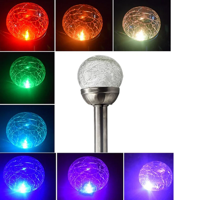 Led Solar Lamp Solar Powered Led Lights For GardenWaterproof Led Solar Light Solar Garden Light LED Waterproof Crack Ball (4)