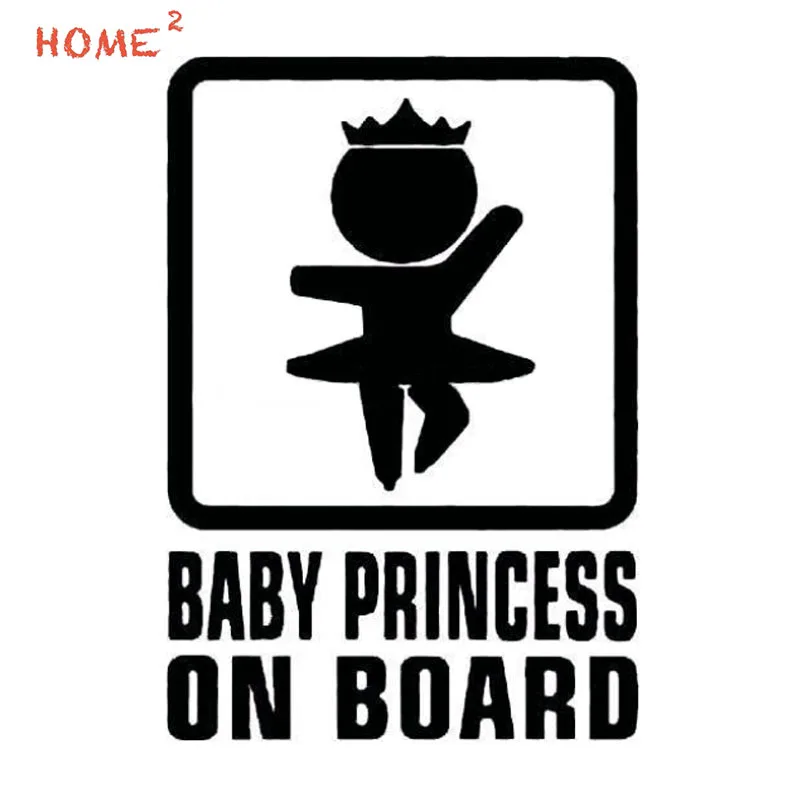 

11*15.8CM Baby Princess on Board Vinyl Car Styling Glue Sticker Auto Accessories Decal For Dodge Alfa Romeo Nissan Holden Audi