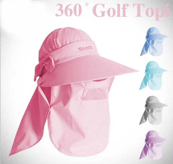360 угловая защита от ультрафиолета, от Солнца шляпа Для женщин из дышащего материала для гольфа шляпа от солнца с защитой от солнцезащитный крем Гольф Кепки