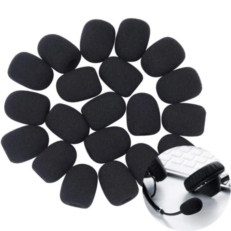 60pcs Headset Mic Microphone Foam Covers Lapel Microphone Mic