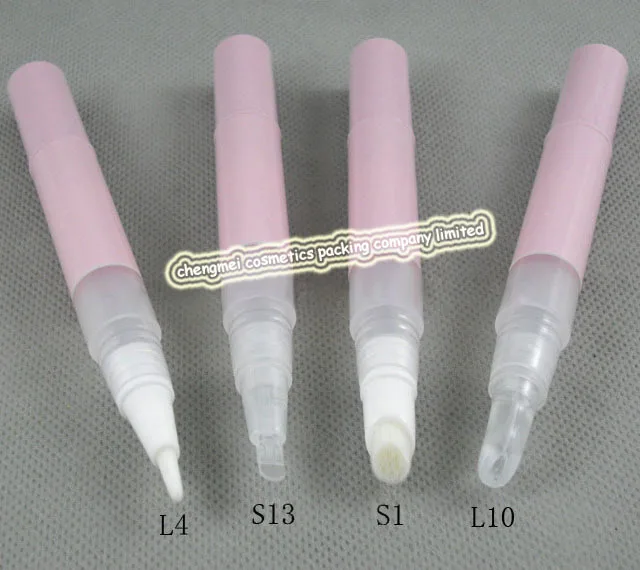 

3ml disposable dial up pen, lip gloss packaging dispenser with different leak resident applicators