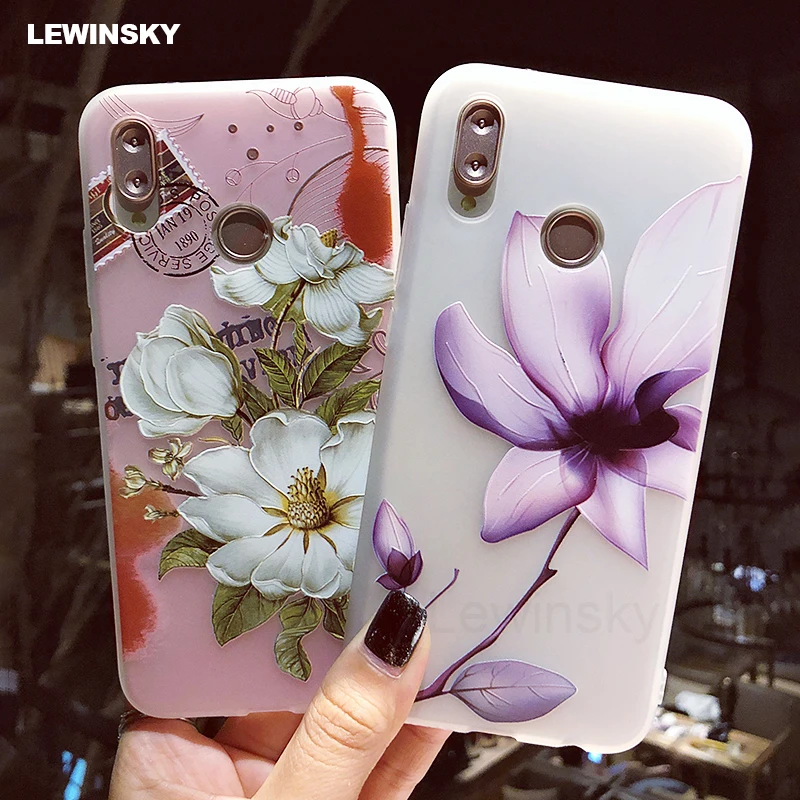 

TPU Silicone Case On For Huawei Honor 9 lite 7A 7C P smart Y6 Prime 2018 P20 Pro P10 Mate 10 lite 3D relief Flower soft Case
