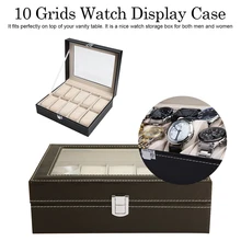 New Watch Box PU Leather Watch Box Jewelry Display Storage Case Organizer Wristwatch box hot sale 4 grids pu leather watch box jewelry storage case watch display box caja reloj container jewelry organizer