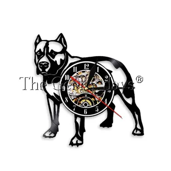 

1Piece Funny Dog Luminous Vinyl Clock Doggy Clock LED Backlight Multi Colors Gift Idea for Dog Lovers Pet Owner