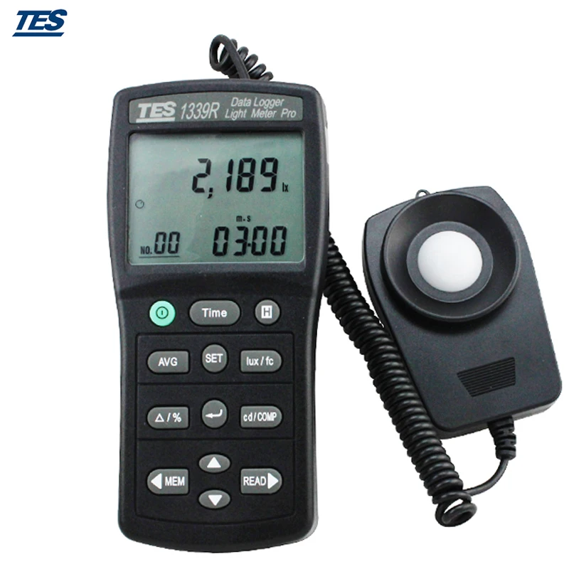 TES 1339R Data Logger Light Meter Luxmeter (RS 232) 0.01 to 999900 Lux