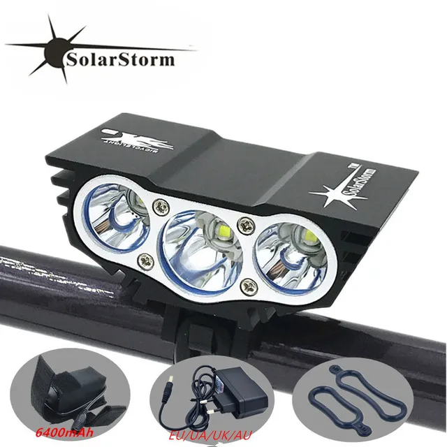 Special Price Solarstorm X3 Bicycle 6000 Lumens 4 Mode XM-L T6 LED Cycling Front Light Battery Pack + Charger