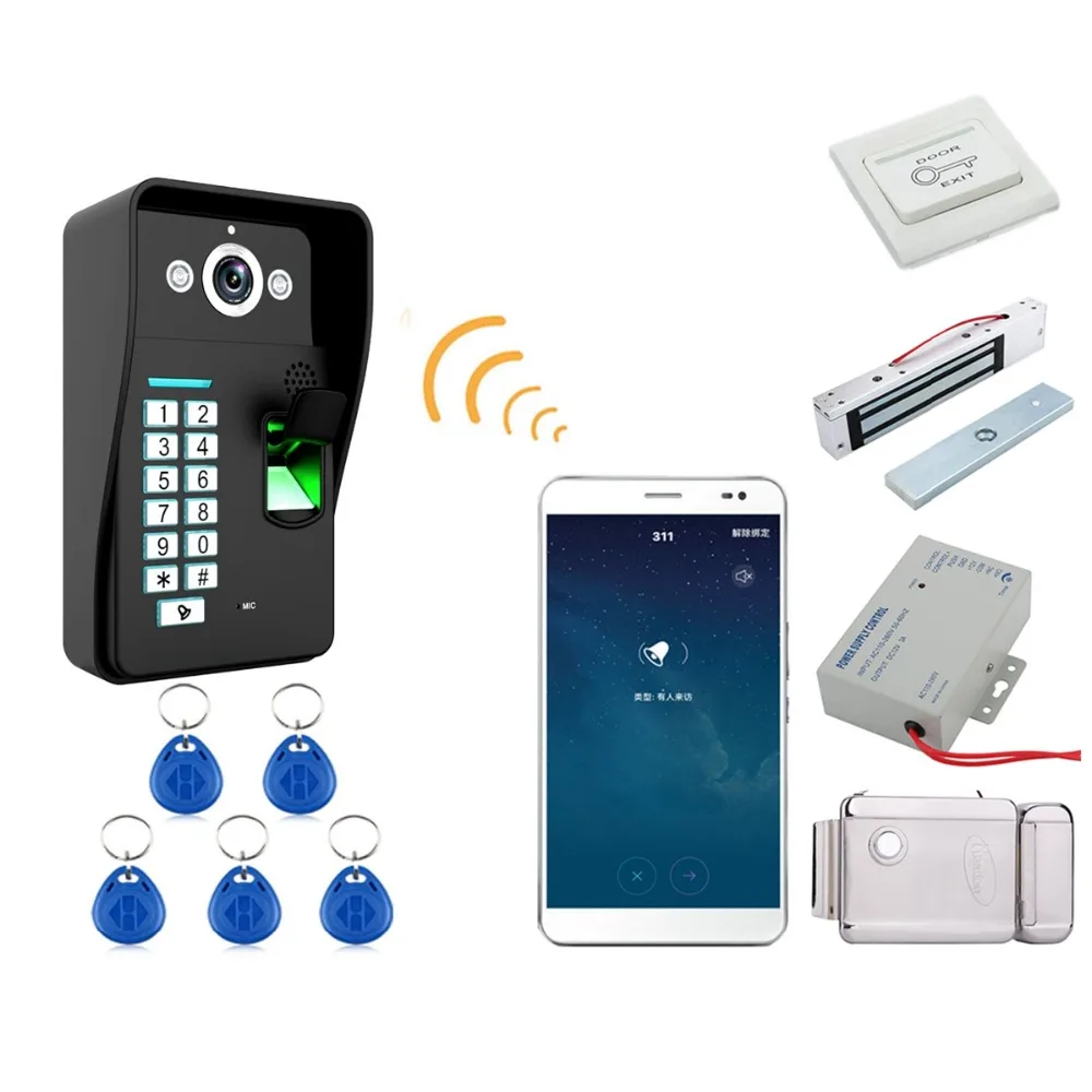 

Home set HD 720P Wireless WIFI RFID Password Video Door Phone Doorbell Intercom System Night Vision Waterproof Access Control