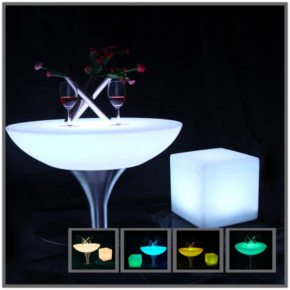 SK-LF18 (D80*H56cm)  Led Bar Table Illuminous Glowing Coffee Table Lighting Waterproof IP65 Rechargeable for Party Event 2pc/Lot