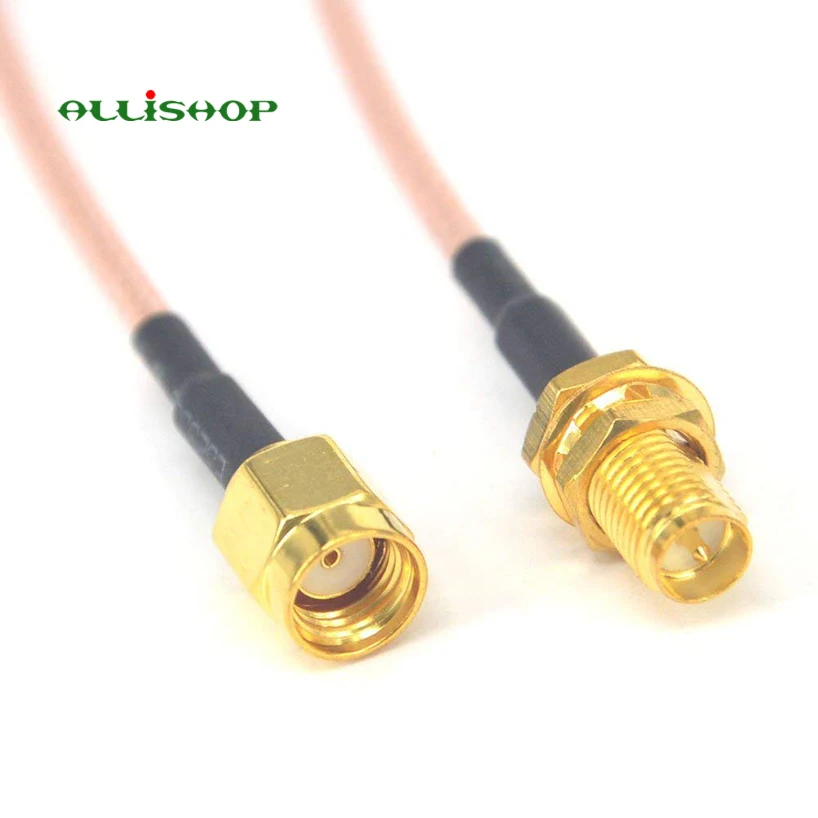 RP SMA Extension Cable RP SMA Male to RP SMA Female Nut Bulkhead Crimp RG316 Coax Adapter 1M 3M