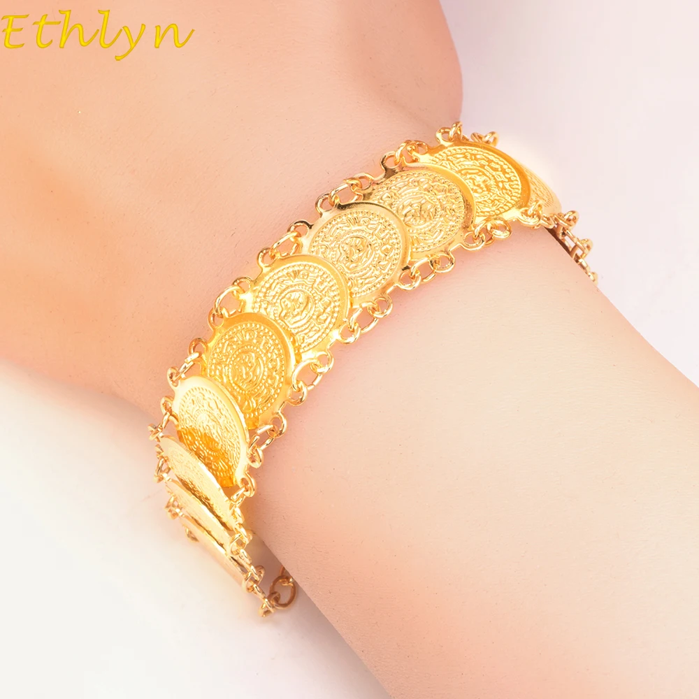 Ethlyn 19 см + 3 классические женские ювелирные изделия для монет золотой цвет женский