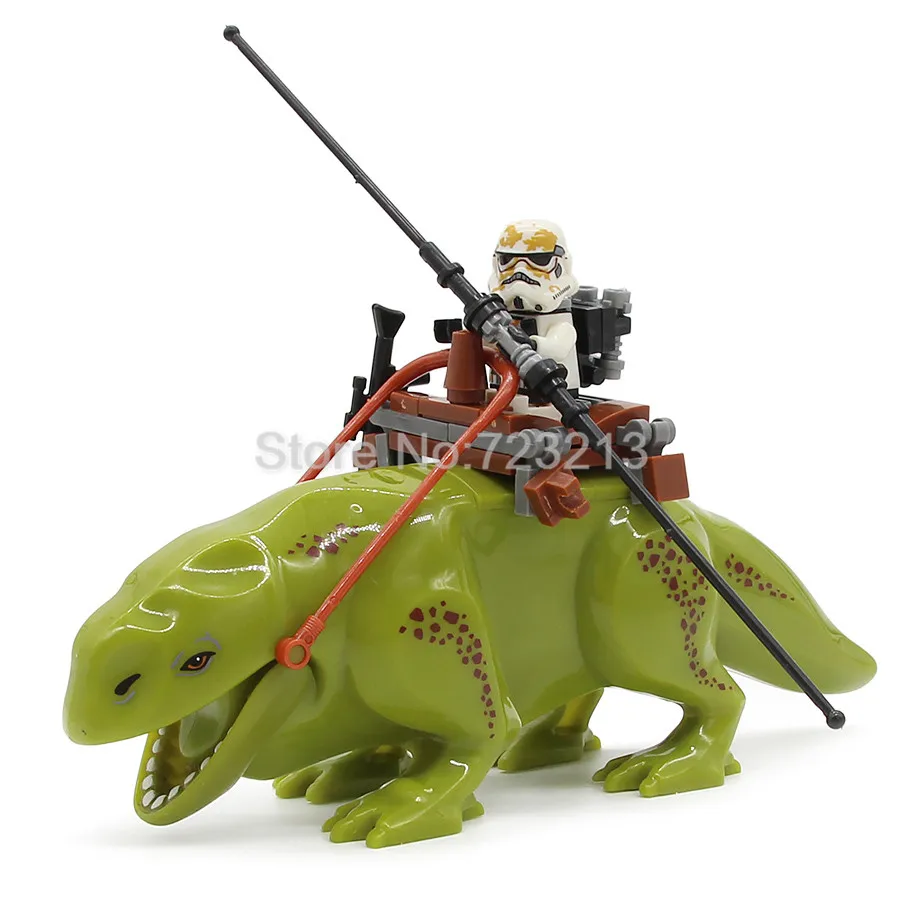 

Single Sale 17cm Dewback Block Space Wars Sandtrooper Figure Set Building Blocks Models Toys For Children
