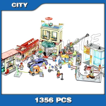 

1356pcs Downtown Capital City Square Museum Hotel 02114 Model Buliding Blocks Children Gifts Bricks Compatible with