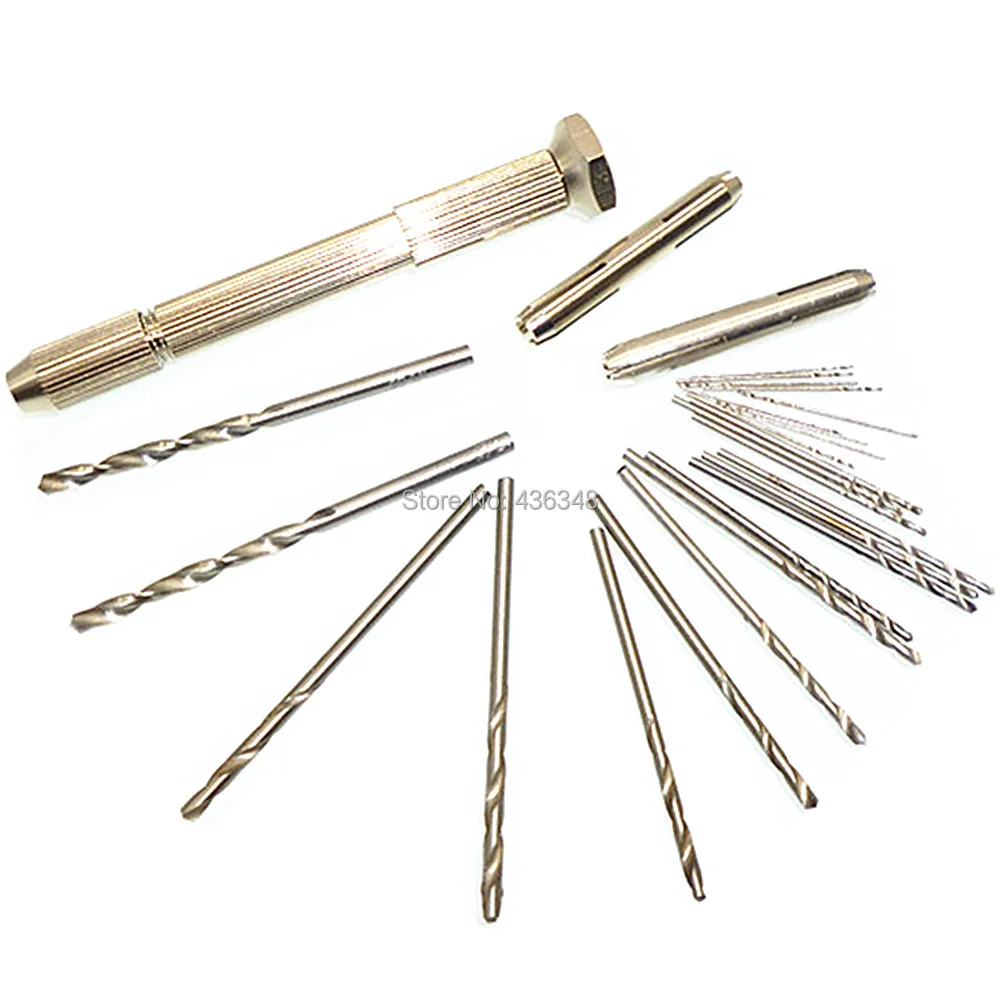 25pcs High Speed Steel Twist Drill Bit With Swivel Head Pin Vice Vise