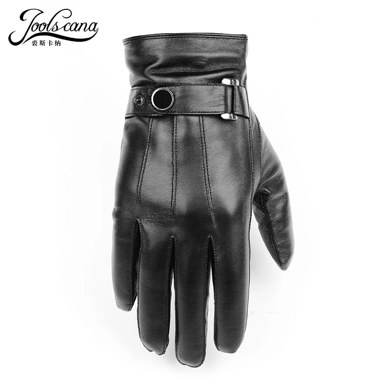 Baratos JOOLSCANA top1gloves guantes tácticos de invierno de cuero genuino para hombre guantes tácticos de moda de muñeca de pantalla táctil de Otoño de buena calidad