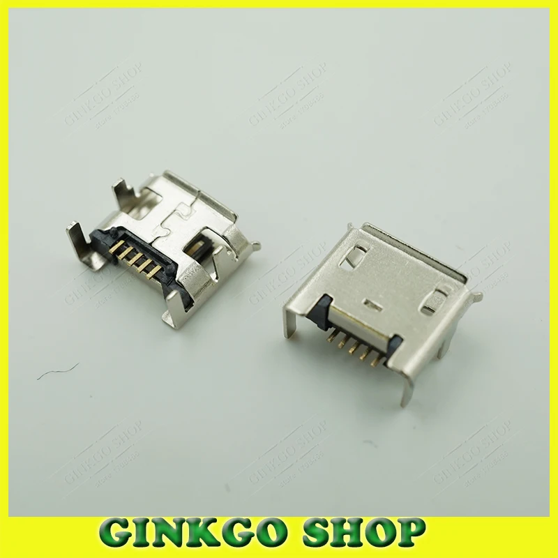 500 шт./лот Micro tail charging sockect для Lenovo ThinkPad Tablet 2 4 фута DIP 5pin 180 градусов SMD usb гнездовой