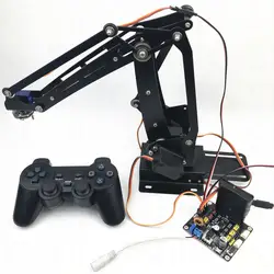 Arduino 4dof рука робота ABB промышленных пакетирования Нержавеющая Сталь Дистанционный пульт PS2