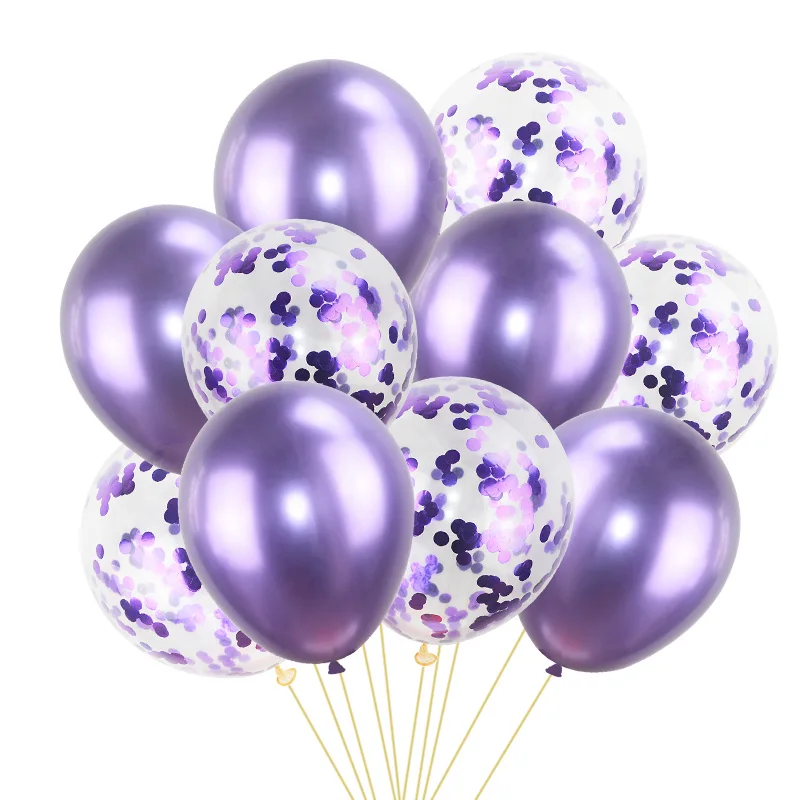Смешанный цвета: золотистый, серебристый конфетти шары День рождения украшения для взрослых детей металлик шары для свадьбы и дня рождения воздушные шарики