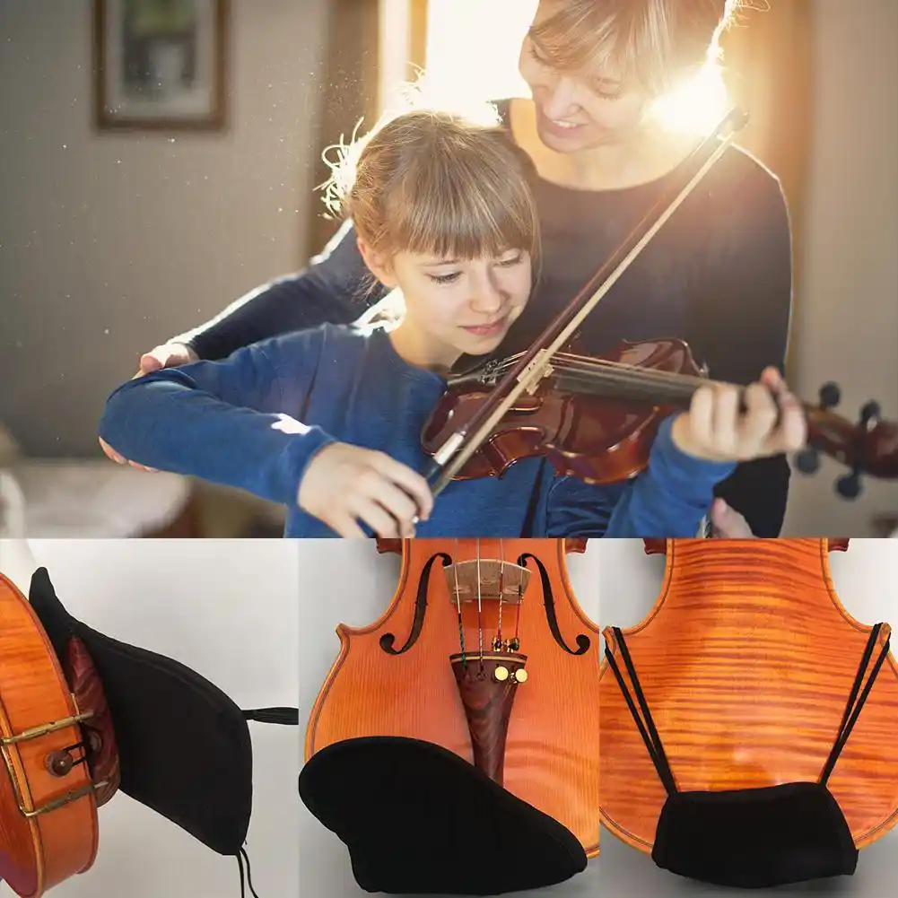 Almohadilla para el descanso de la barbilla para viol/ín Protector de funda de esponja de algod/ón suave Accesorios para instrumentos musicales para violines 3//4 4//4