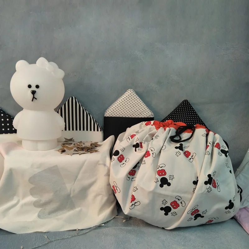 Brinquedos do Bebê Esteira do Jogo do Bebê Portátil de Armazenamento Bolsas de Lona ao ar Encantador dos Desenhos Tapetes de Carpete Bolsas de Armazenamento Jogo Livre Bonito Animados Rodada Brinquedos 140 cm 12 Brinquedos e hobbies