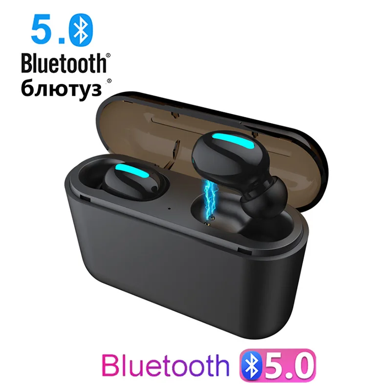 

TWS True Wireless Earbuds Stereo Bluetooth Earphones Mini TWS Waterproof Headfrees with Charging Box for phone