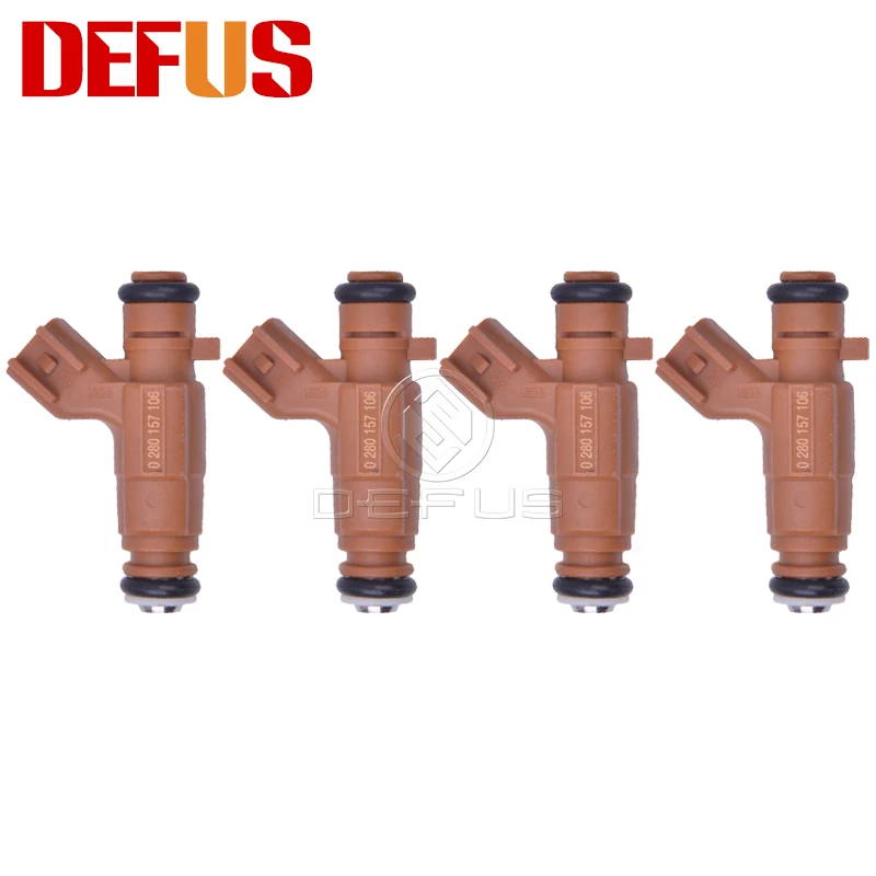 

DEFUS 4pcs 0280157106 500cc/min Bico Fuel Injector Nozzle For Cadillac Saab 2.8L 12625902 0 280 157 106 High Performance Values