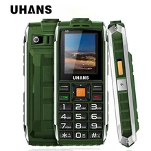 Uhans V5 Étanche antichoc portable Aîné téléphone Dual sim 2500 Mah banque de puissance Grande boîte haut-parleur lampe de Poche Mobile téléphone PK Oeina xp7