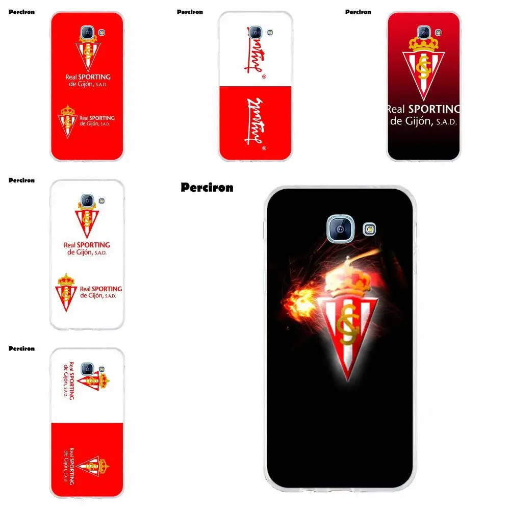

Perciron Soft Silicone TPU Transparent Cell Phone For Samsung Galaxy A3 A5 A7 J1 J2 J3 J5 J7 2015 2016 2017 Sporting Gijon