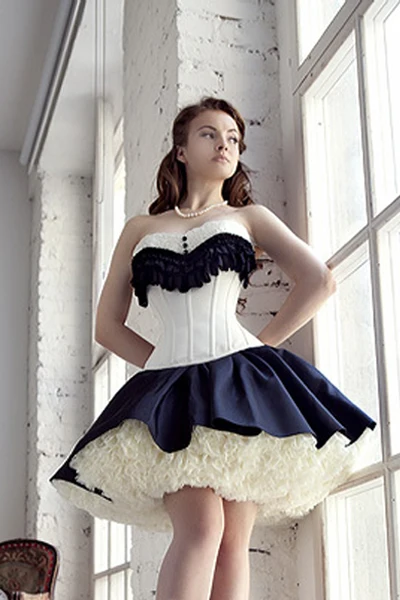 

White Classic Elizabeth Corset Waist Cincher Bridal Overbust Corsets for Women