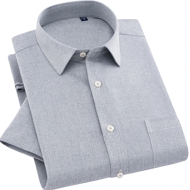 Meilleur 2018 NOUVELLE ARRIVÉE Hommes Chemises À Manches Courtes Facile D entretien Affaires Décontractée Mâle Chemise D été De Mode de Haute Qualité Chemises