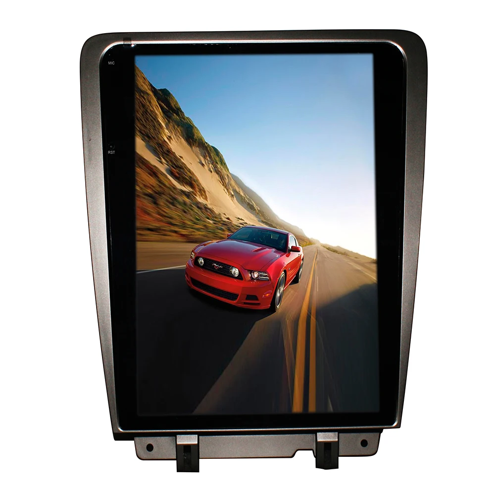 Perfect Android Tesla style 12.1 inch Car DVD GPS navigation for Ford Mustang 2010-2014 Car radio player Auto stereo head unit recorder 1
