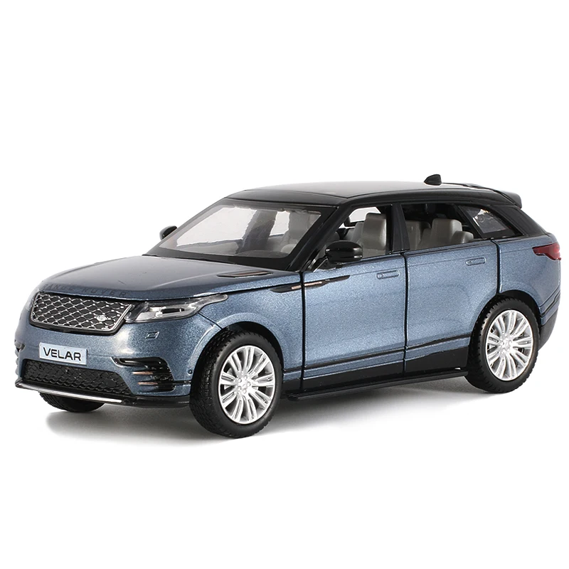 Goedkoop Hot Selling 132 Velar Off Road Legering Model, simuleren gegoten Metalen Geluid en Licht Terug naar Luxe SUV Model, Gratis Verzending
