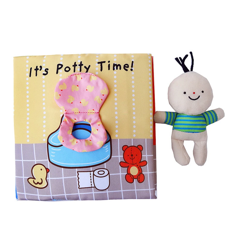 

Soft 3D Baby Cloth Book Newborn Early Educational Quiet Book Infant Cognitive Can Bite Reading Matter Ring Paper Rattles Book