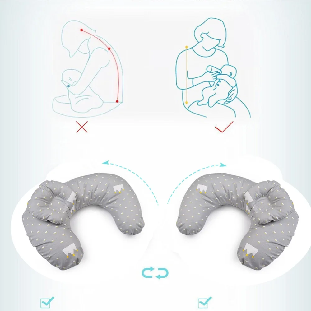 Newborn Baby U Shape Pillow Head Protection Cushion Baby Bedding