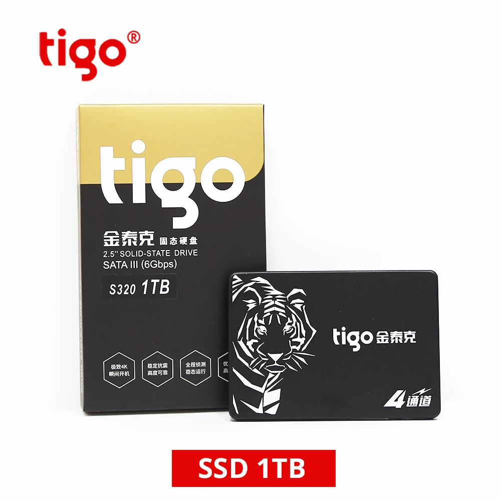 Tigo SSD 1 T HDD 2,5 дюйма SATA3 1024G Ёмкость Internal Solid State Drive 6 ГБ/сек. для настольных портативных ПК S320 SATAIII HD высокая скорость