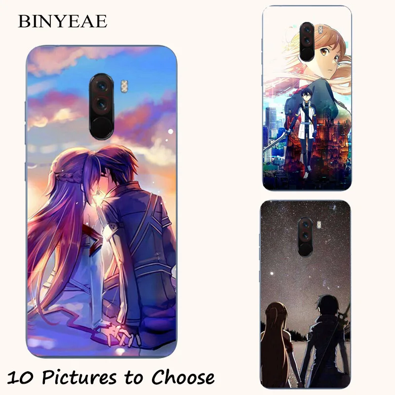 Sword Art Online Anime Manga Silicone Case For Xiaomi PocoPhone Poco F1 F2 M2 M3 C3 F3 X2 X3 GT NFC Pro Smart Phone Print Cover | Мобильные
