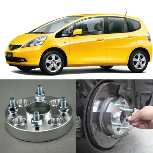 

4pcs New Billet 4 Lug 12*1.5 Studs Wheel Spacers Adapters For Honda Fit 2001-2013