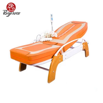 

BYRIVER Electric Genuine Jade Stone Massage Bed 5+4 Roller Lift Function Massage Relaxation