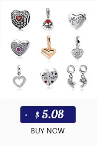 Fit Original Pandora Charms Bracelet 925 Sterling Silver Just Married Wedding Heart Shaped Beads Charms Jewelry Love Gifts